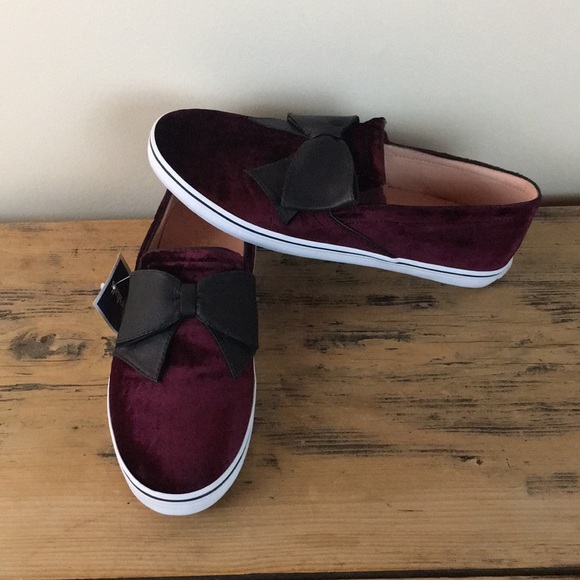 kate spade Shoes - Kate Spade Delise wine flats black bow size 10